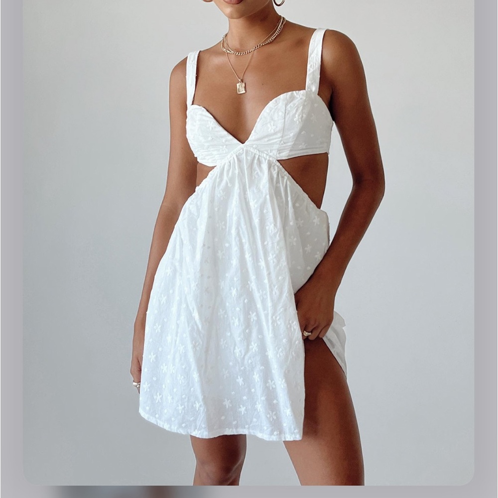Princess Polly white cut out mini dress